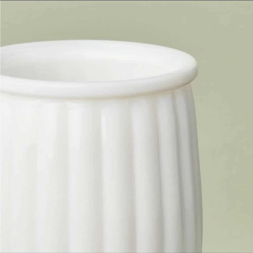 Ribbed Milk Glass Bathroom Tumbler White-Hearth & Hand with Magnolia